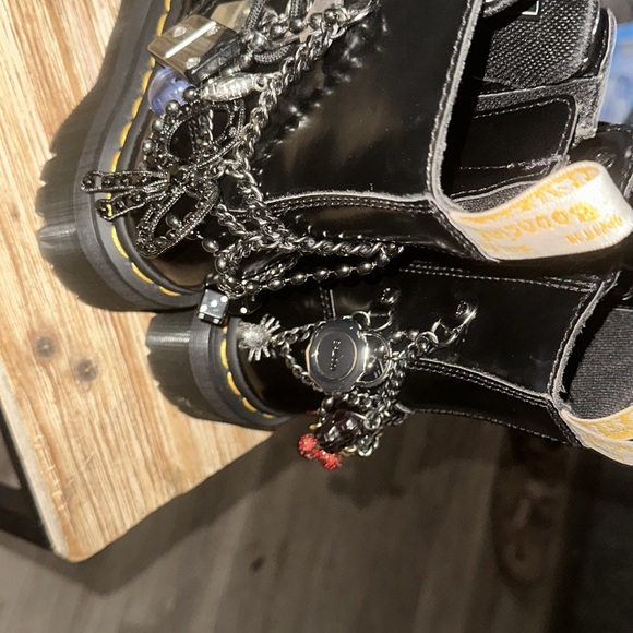 Dr. Martens x Marc Jacobs Glossy Black Combat Boots - Picture 4 of 5